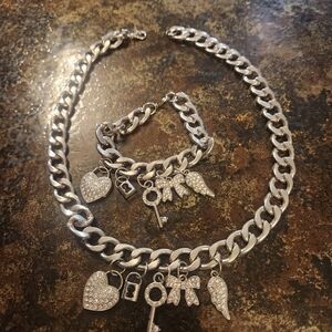 Matching choker and bracelet set